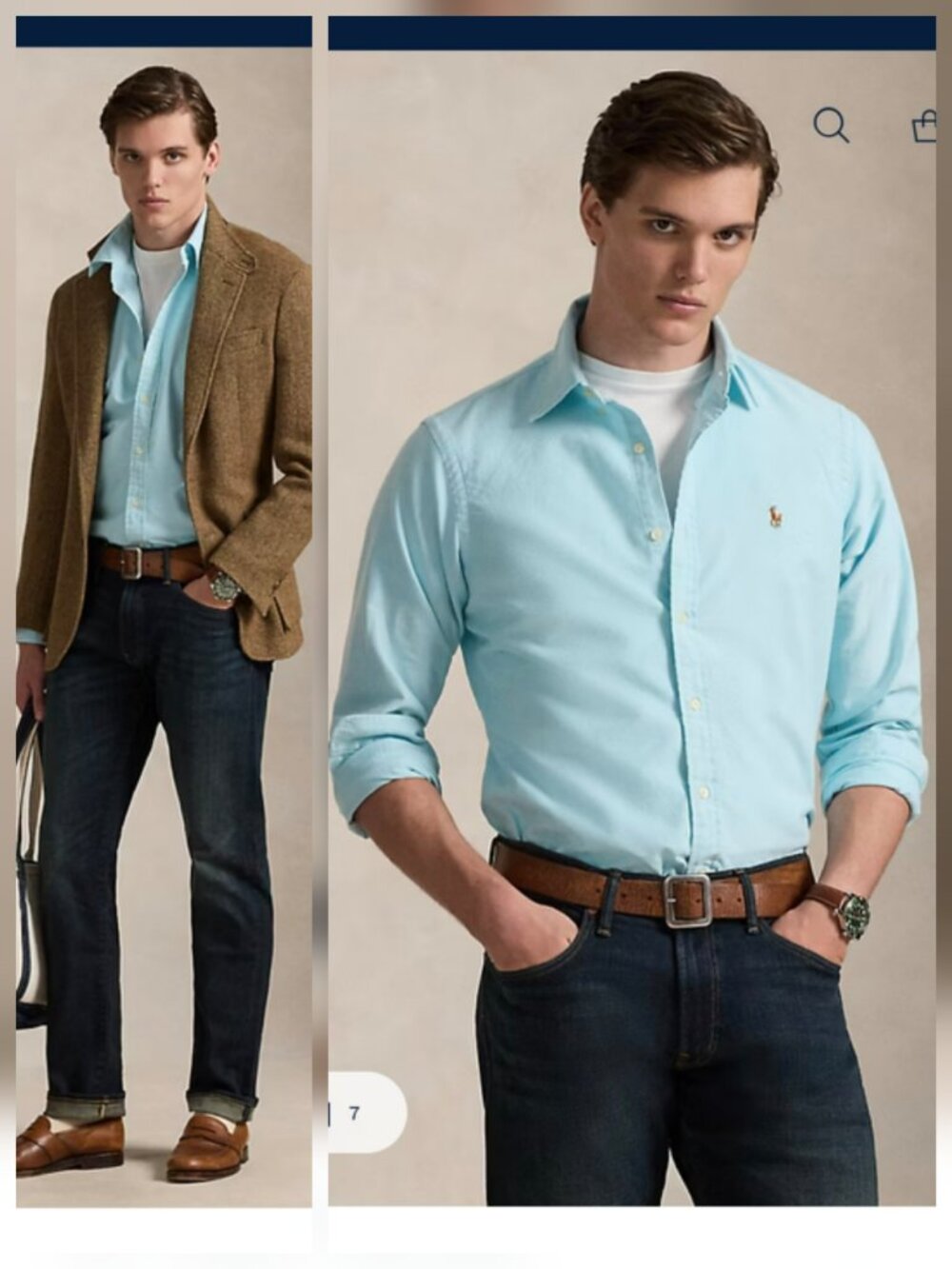 Polo Ralph Lauren The Iconic Oxford Shirt Aegean Blue XXL